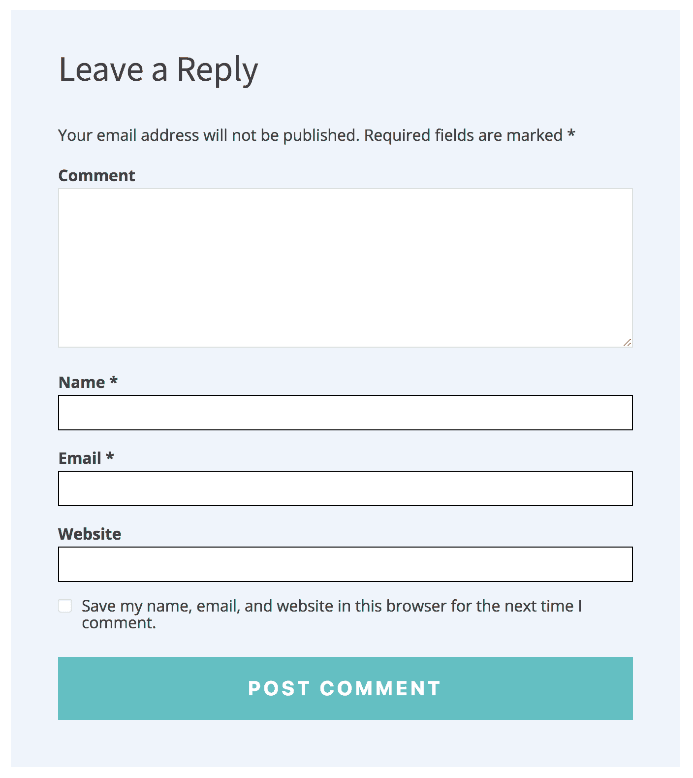 How to customize the Comment Form in Oxygen