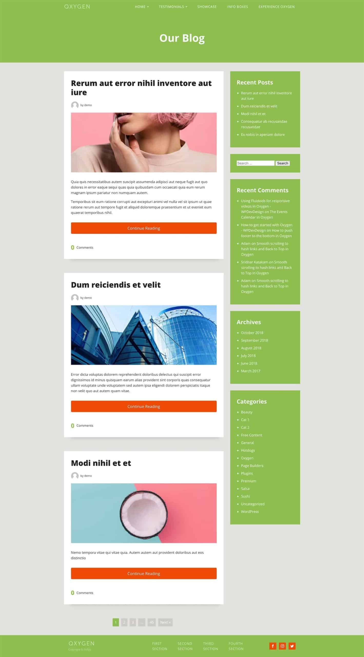 Backlinko-inspired blog layout in Oxygen