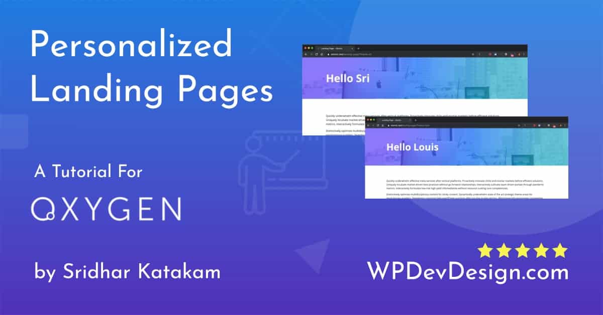 Personalized Landing Pages in Oxygen