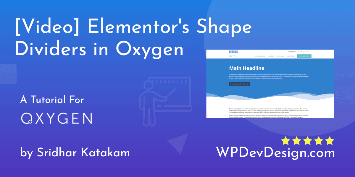 [Video] Elementor’s Shape Dividers in Oxygen