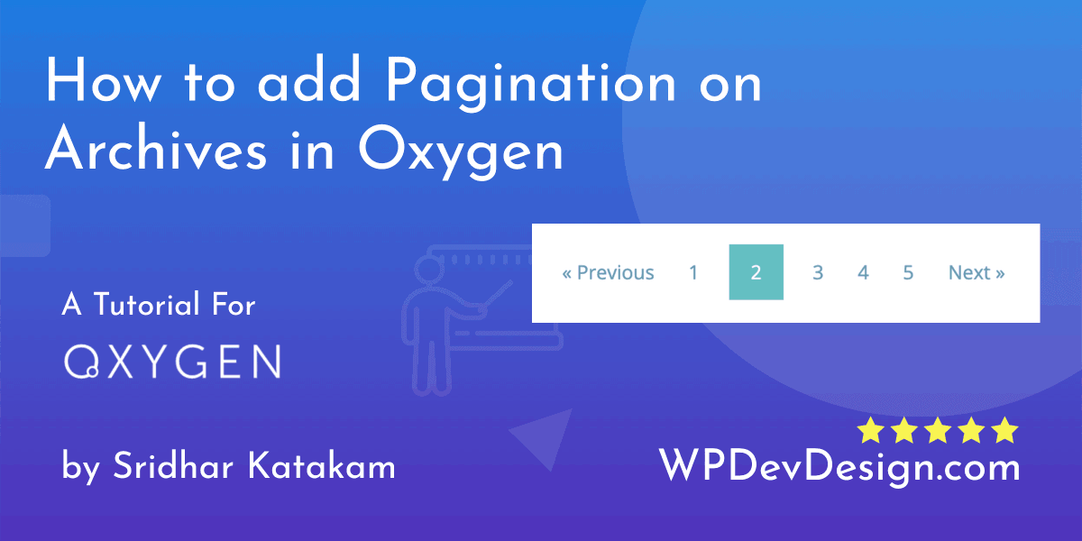 How to add Pagination on Archives in Oxygen