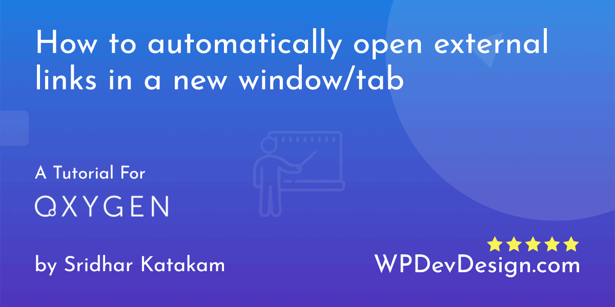 How to automatically open external links in a new window/tab