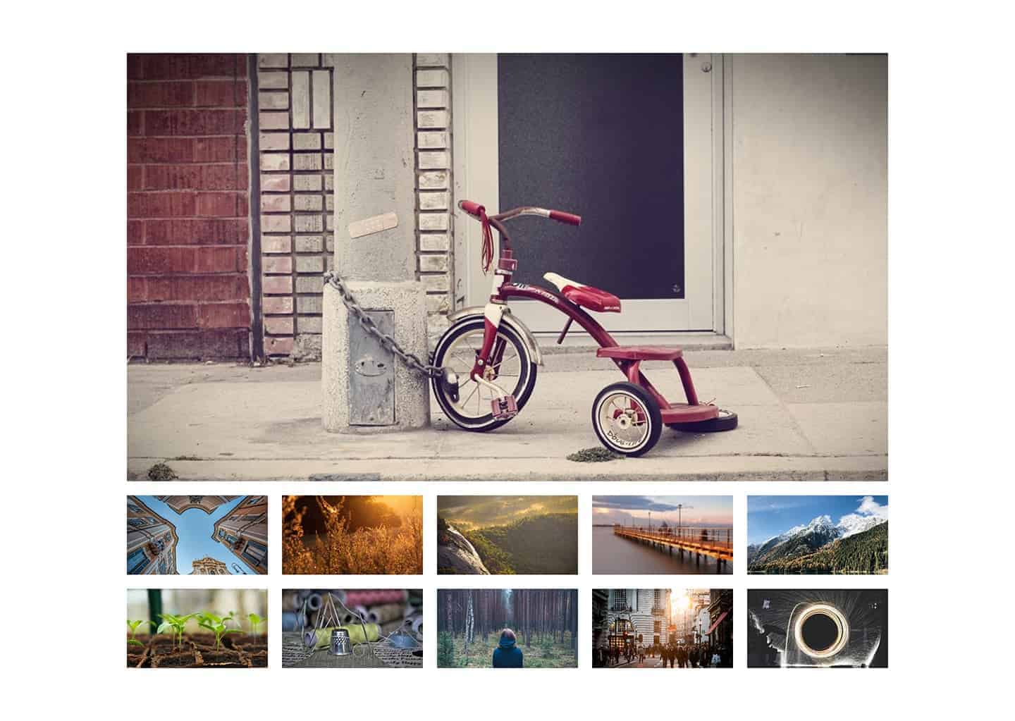 Wide Image Layout for Galleries using CSS Grid in Oxygen