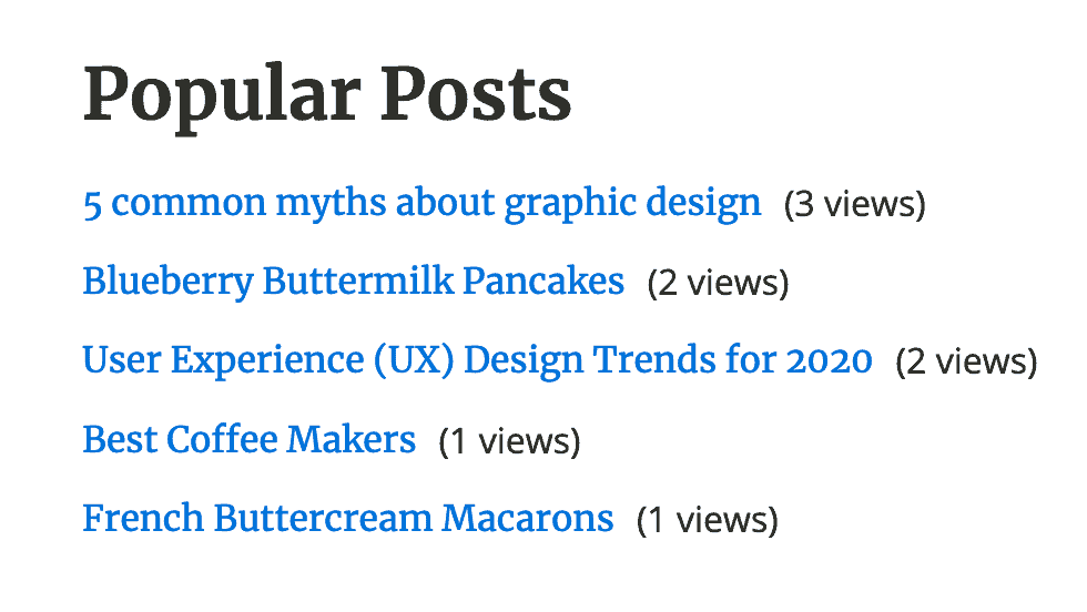 Popular Posts in Oxygen using WP-PostViews