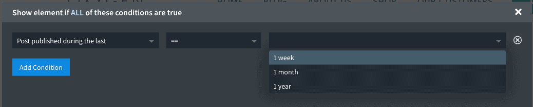 [Condition] Post published during the last 1 week/month/year
