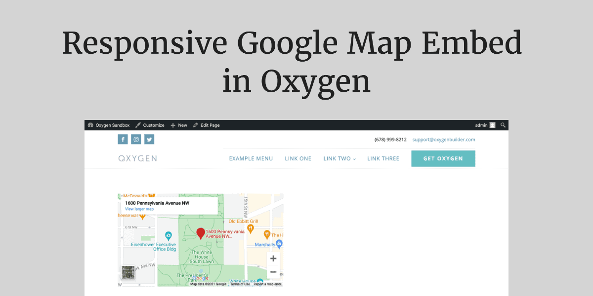 Responsive Google Map Embed in Oxygen