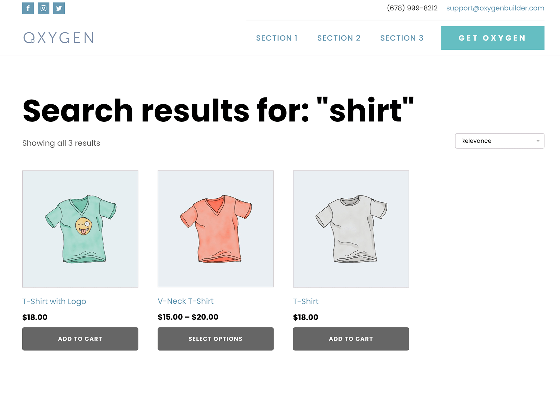 Limit Search Results to WooCommerce Products in Oxygen