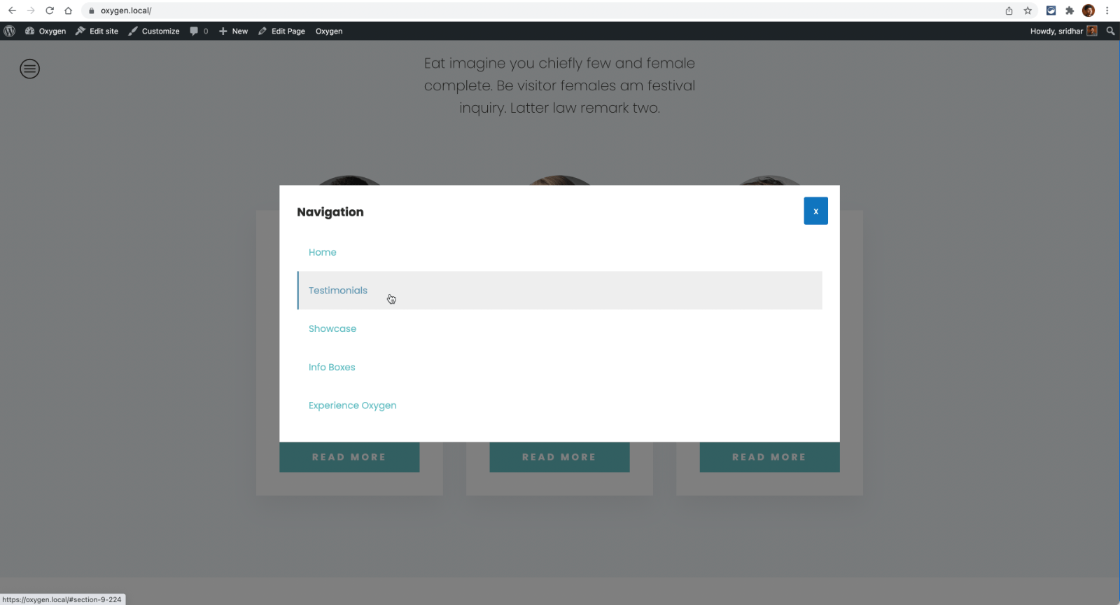 How to Close Modal After Clicking Hash Links in Oxygen Menu