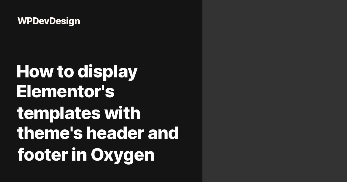 how to add a header template oxygen